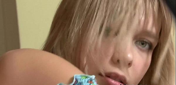 Blonde Step Daughter Wants The Cum In Her Face